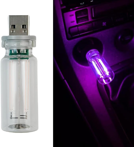 Dimmable Purple USB Touch Control Led Lights, Glass Car Led Lights Interior, Cute Interior Car Lights, Retro Led Night Light Ambient Lighting, USB Mood Lamp Bedroom, Gift for Men Women
