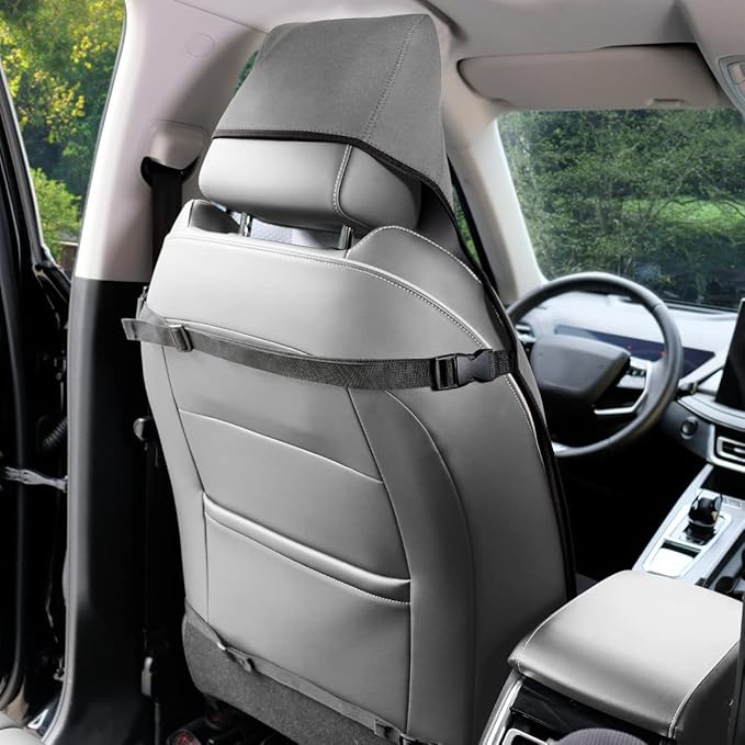 Waterproof Seat Cover, Upgraded Sweat Carseat Protector, Perfect for Universal Anti-Slip Car Truck SUV Seat, Ideal for Surfing Yoga Gym Workout, Grey