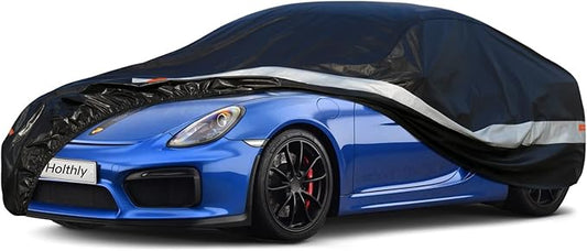 10 Layers Car Cover Waterproof All Weather for Coupe Hatchback, Outdoor Car Covers Custom Fit for Audi TT, BMW Z4, Crossfire,Toyota 86, Porsche 718 Cayman Boxster, Subaru BRZ, Ford Focus,etc