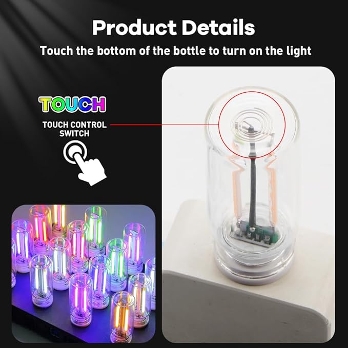 2Pcs Car USB Night Light, Touch Adjustment LED Ambient Lighting Plug in USB Automotive Night Lamps, Mini LED Bulb for Car, Camping, Holiday, Decoration, Bedroom, Party(Purple)