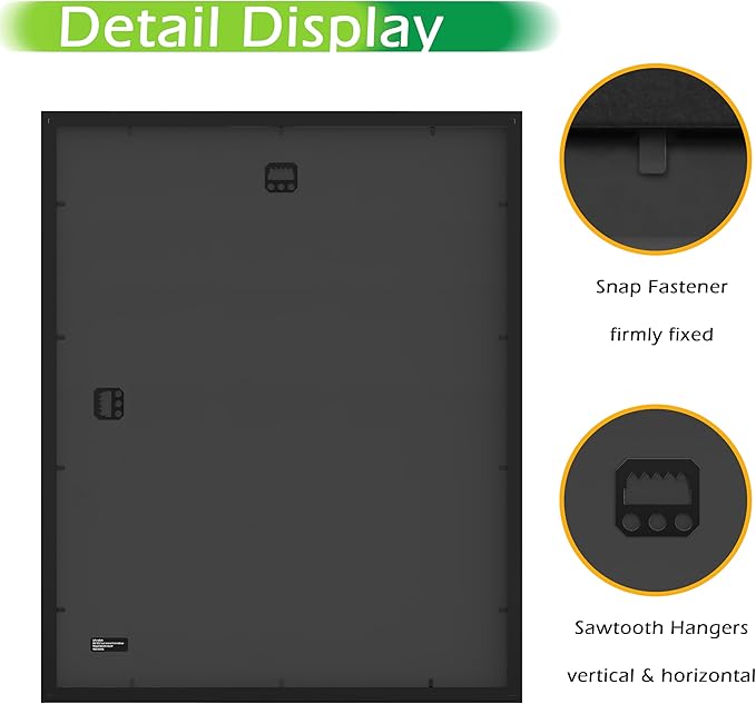 FrameWorks 2-Pack, 16x20 Matted to 11x14 Picture Frame, Black – Classic Wooden Photo Frame with Tempered Glass, Modern Matte Finish for Prints, Posters, Certificates & Wall Decor – Gallery-Ready