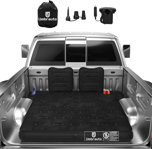 Umbrauto Truck Bed Air Mattress for 5.5-5.8ft Full Size Short Bed, Inflatable Pickup Airbed with Pump for Outdoor Travel