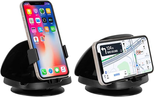 Phone Mount for Car, 360° Rotatable Dashboard Horizontal & Vertical Viewing Cell Phone Holder, Washable Reusable Car Phone Mount，for Mobile Phones