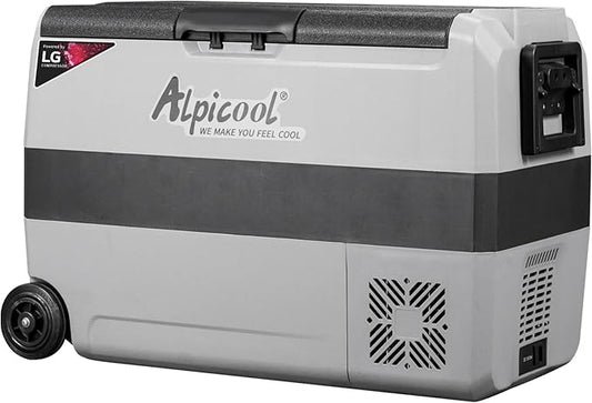Alpicool LGT50 Dual Temperature Control 12 Volt Refrigerator 53 Quart Portable Car Fridge Freezer (-4°F~68°F) for Truck, RV, Boat, Camping and Travel