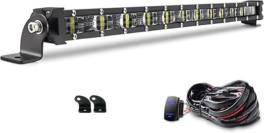 Ultra Slim Led Light Bar Single Row 38 Inch 180W LED Fog Driving Lights Spot Off Road Car Bar for ATV SUV Boat Truck 4WD Pickup Tractor Van Camper Road Roller Bulldozer Crane Offroad Vehicles