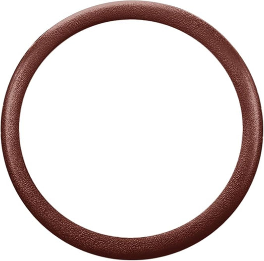 LRITER Car Steering Wheel Cover, Non-Slip Silicone Material, Multiple Color Choices, Universal Auto Parts Steering Wheel Cover, Suitable for Most Cars (Coffee)