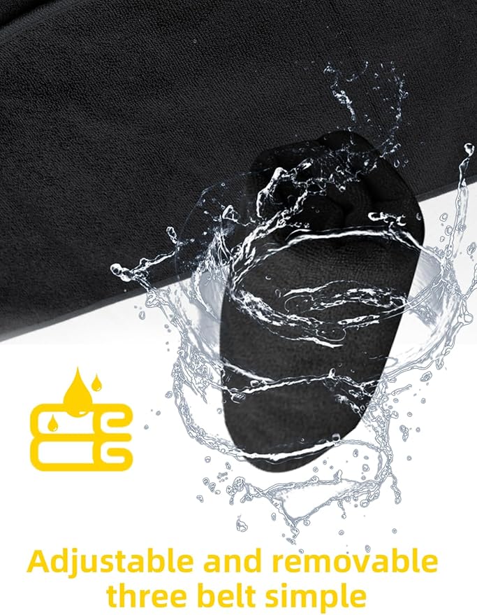 ZIMABLUE Terry Cloth Back Seat Cover Black Universal Waterproof Car Sport Towel Seat Cushion Non-Slip Sweat-Absorbent Towel Cloth Suitable for All Seasons Waterproof Beach Seat Cover Washable