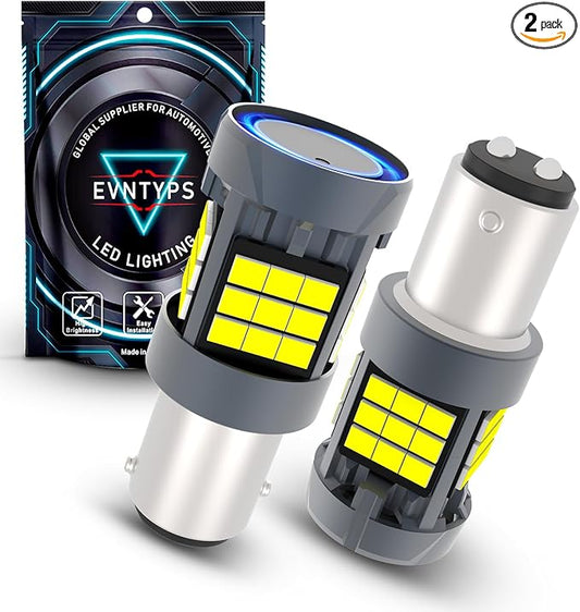 1157 LED Bulb With Built in Resistor Canbus Error Free,6000K White 2057 2357 7528 BAY15D LED Bulb For Backup Reverse Lights Tail Lights Daytime Running Lights Parking Light(2pcs)