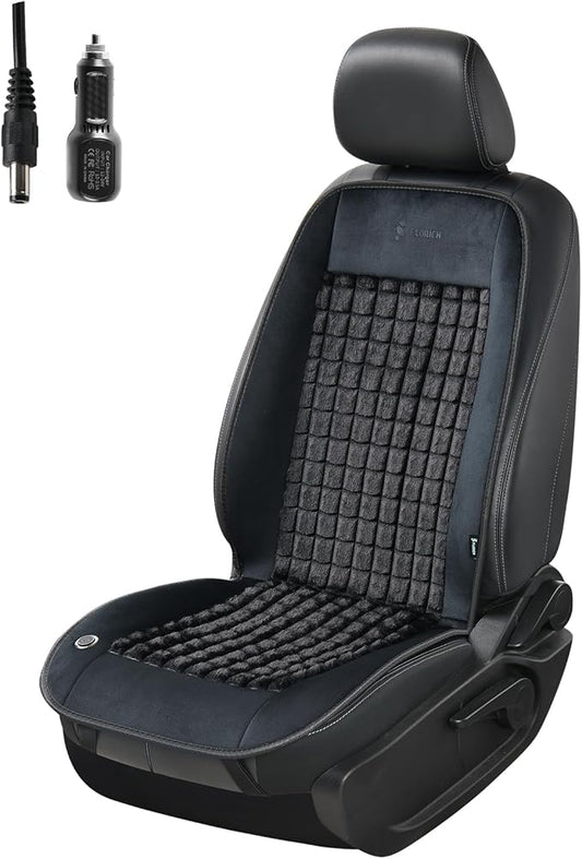 FLORICH Driver or Passenger Car Seat Cushion Comfortable Seat Cover for Full Back for Cars Trucks SUV Van, Black