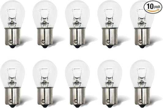 1156 Light Bulb 10 Pack,S25 P21W Automotive Brake Light Turn 1156 7506 Miniature Bulb Mini Bulb Taillight Turn Signal Light,Replacement for Cars,Trucks,SUVs
