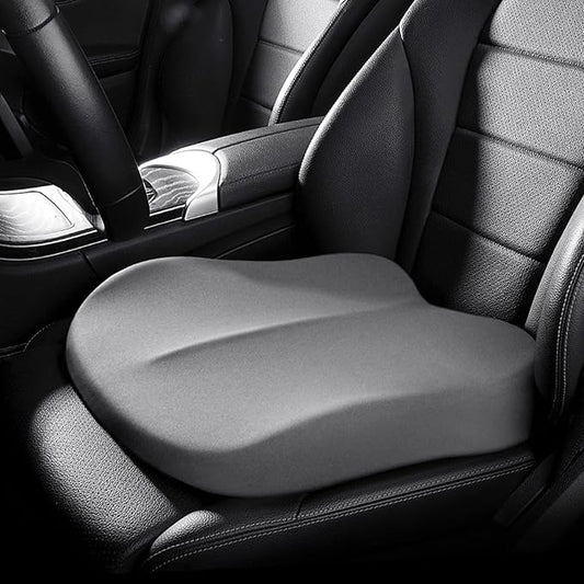 Car Seat Cushion for Adult, Car Booster Seat Pad for Short Drivers with Memory Foam, The Field of View by 3.9inch,Car Pillow for Driving Seat for Truck Office Chair Wheelchair (Gray)