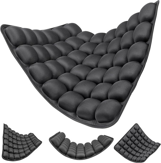 1Pcs Travel Seat Cushion - Inflatable Airplane Seat Cushion for Travel.Suitable for Long Distance Sedentary People to Use,Easy to Carry, 3D Inflatable Airbag is Ergonomic and Suitable (Black-1Pack)