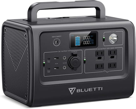 BLUETTI Portable Power Station EB70S, 716Wh LiFePO4 Battery Backup w/ 4 800W AC Outlets (1400W Peak), 100W Type-C, Solar Generator for Road Trip, Off-grid, Power Outage (Solar Panel Optional)
