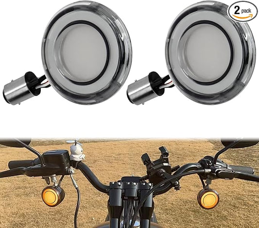 1157 Front LED Turn Signal Lights Running Blinker Fit for Harley Dyna Softail Touring Street Glide Road Glide Road King Sportster Iron 883 1986-2024