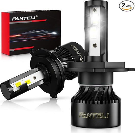 H4 LED Bulb, 34000LM 800% Brighter, Backup HB2 9003 LED Bulb Interior Light, Plug & Play 6000K Cool White, IP68 Waterproof Replacement, Pack of 2, License Plate Lights