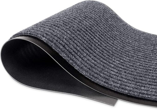 MaxMat® 4-Pack Extra Large Commercial Floor Mat, 3 x 5 Feet Heavy Duty, Waterproof, Low-Profile, Easy to Clean, Rubber Entry Mat (Grey, 3 x 5 Feet - 4 Pack)