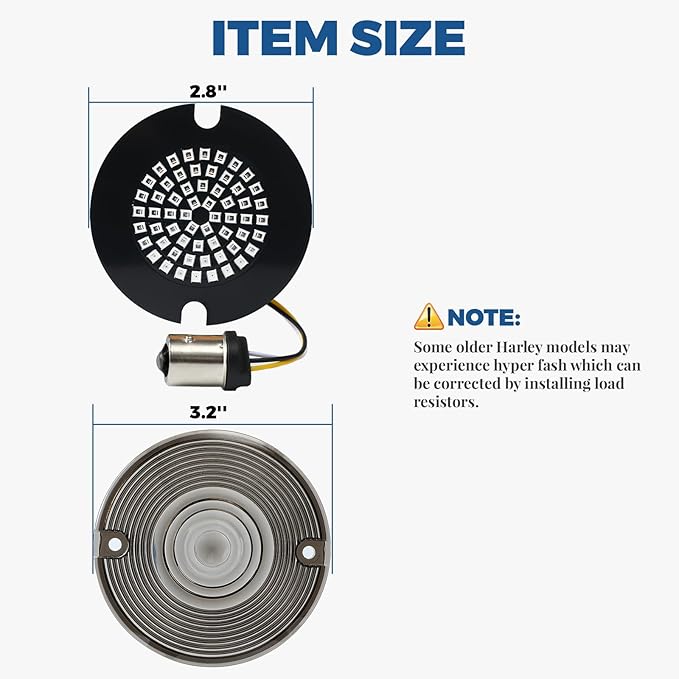 1157 LED Turn Signals 3 1/4", Front Rear Combo Set Flat Housing Led Light Fit for Harley Davidson Electra Glide Road King Softail Tour Glide Ultra Limited 1986-2025