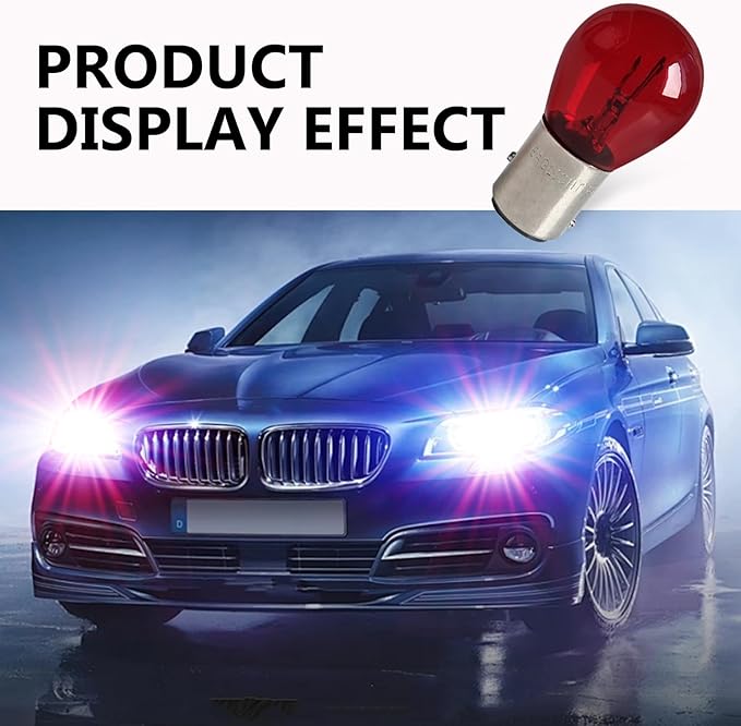 10PCS 1157 Light Bulb, Double Tail High and Low Brake Light Bulb, P21/5W S25 2057 2357 7528 BAY15D Bulbs, Universal Halogen Turn Signal Parking Lights (Red)