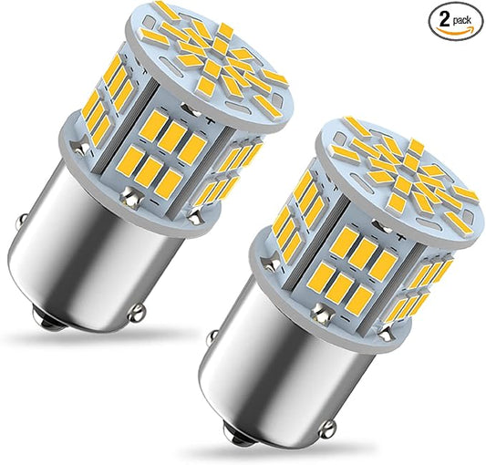 1156 Led Bulb Reverse Light, 1141 1003 7506 BA15S Bulbs, Used for Truck Car Backup Lights, Tail Parking Lights,Camper Trailer RV Interior Light, 2pcs Warm White