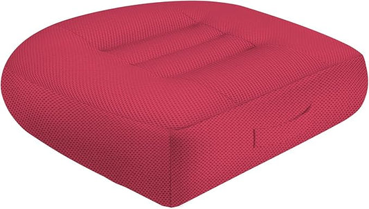 15.7x15.7x4.7 Inches Adjustable Thicknes Car Booster Seat Cushion Office boosr seat Cushion，Nylon Mesh & PP Memory Foam, Height-Adjustable for Driving, Office, Yoga, and Outdoor Use - Pink