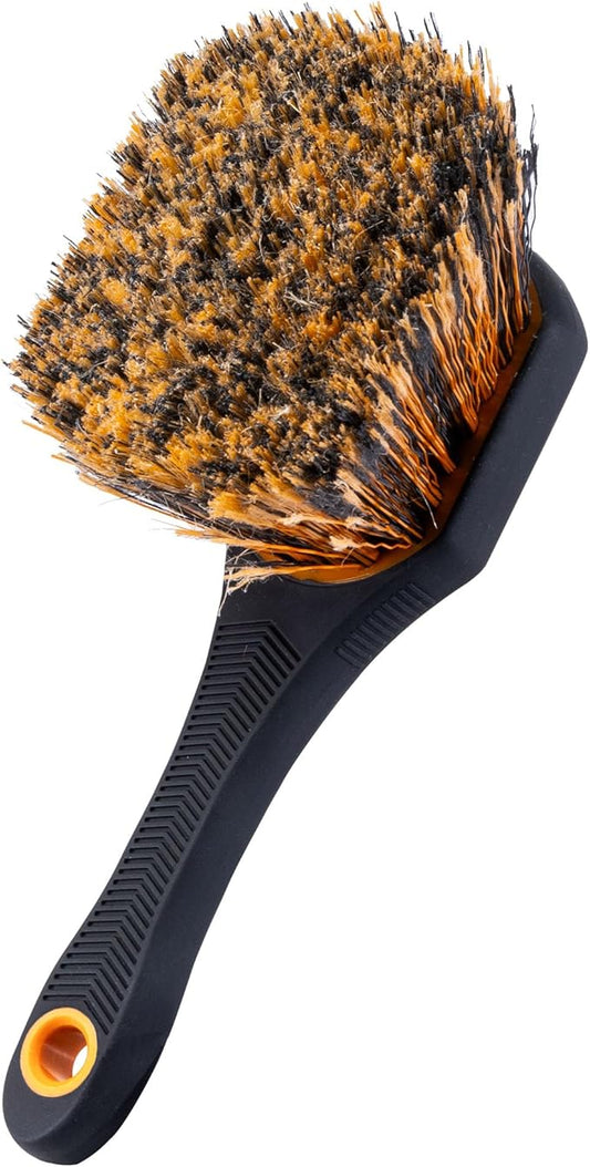 Suds Lab Wheel Spoke Brush Rubberized Handle Soft Bristle Car Detailing Wheel Brush, Rim, Wheel, Dust Cleaner Brush