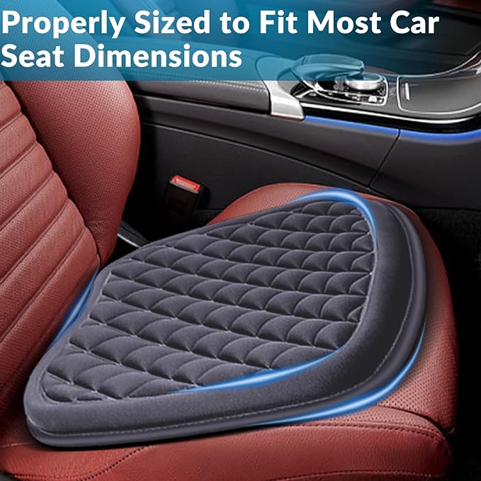 Big Ant Car Seat Cushion Memory Foam Car Seat Cushion Pad Soft Car Seat Cover for Most Car, Driver Seat,Truck Seat and Office Chair-Gray