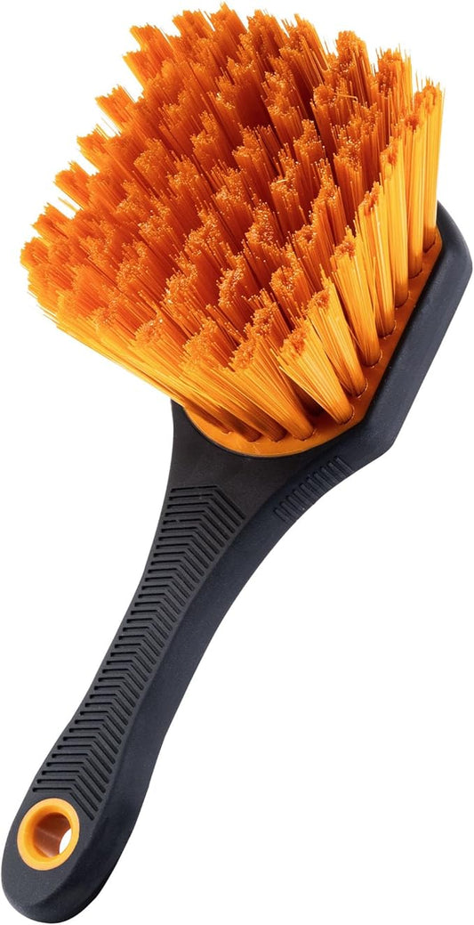 Suds Lab Heavy Duty Tire Brush Rubberized Handle Soft Bristle Car Detailing Wheel Brush, Rim, Wheel, Dust Cleaner Brush