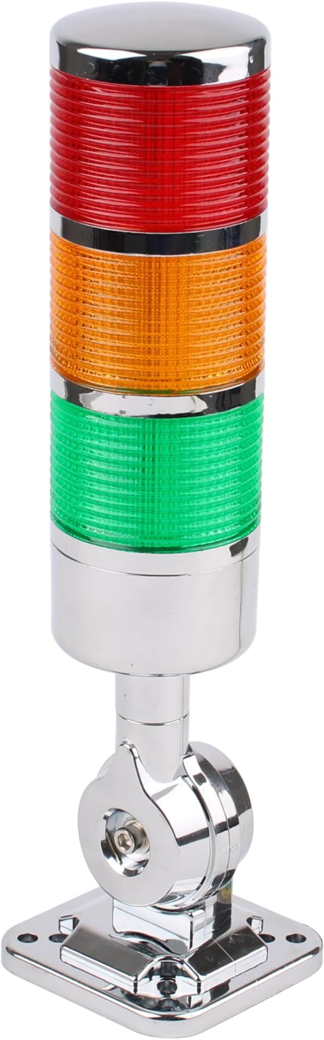 110V to 220V LED Stack Tower Lights, Industrial Warning Lights, Andon Lights, Column Signal Tower Indicator Lamp Beacon, Continuous/Flashing Light Switchable, 3 Layer (with Buzzer)