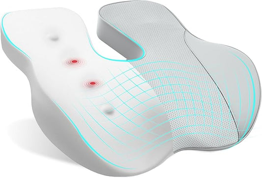 Car Seat Cushions for Driving Memory Foam Office Chair Seat Cushion Sciatica Pain Relief Pillow for Truck SUV