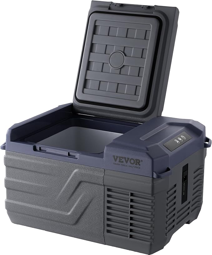 VEVOR Car Refrigerator, 12 Volt Car Refrigerator Fridge, 9 L Single Zone Portable Freezer, -4℉-68℉ Adjustable Range, 12/24V DC and 100-240V AC Compressor Cooler for Outdoor, Camping, RV