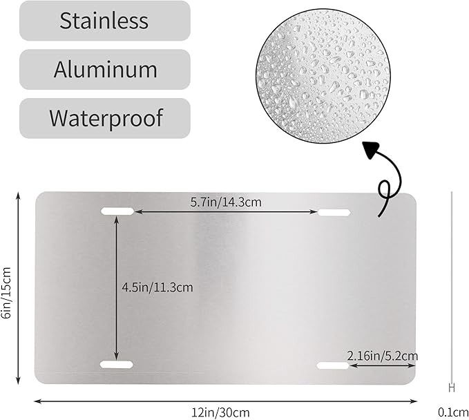 Front License Plate Sun Mystic Vanity Plates Aluminum Metal Decorative Car Tag Wave Novelty License Plate Cover for Men Women ‎6 * 12 in (4 Holes)