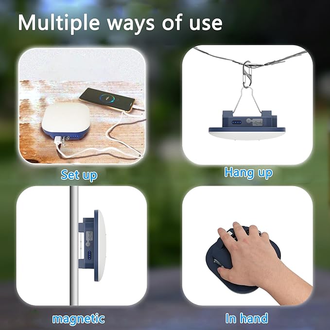 Rechargeable Camping Light TeiNewBy 4000LM 16500mAh up to 10-60 Hours Running, 5 Light Modes,LED Camping Lantern Portable,Magnetic Base for Hurricane Emergency, Outdoor, Hiking, Home and Car(80W)