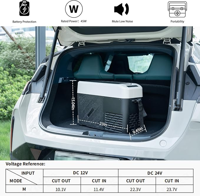 Alpicool KCF15 Portable Freezer,12 Volt Car Refrigerator, 15.4 Quart (14.6 Liter) Fast Cooling 12V Car Fridge -4℉~68℉, Car Cooler, 12/24V DC