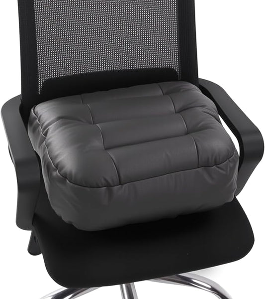 6 inch Extra Thick Seat Cushion, Technology Leather Chair Cushions for Office, Adult Booster Seat with Waterproof and Breathable, Suit for Car Seat, Desk Chair, 18 x 16 x 6 inch, Black