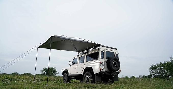 MoonShade Portable Vehicle Awning, Large 9' x 7' Shade Coverage, Lightweight Durable Car Canopy Suitable for Trucks SUVs Vans Campers and More (Shadow Blue)