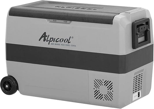 Alpicool T50 Dual Temperature Control 12 Volt Refrigerator 53 Quart Portable Car Fridge Freezer (-4°F~68°F) for Truck, RV, Boat, Camping and Travel
