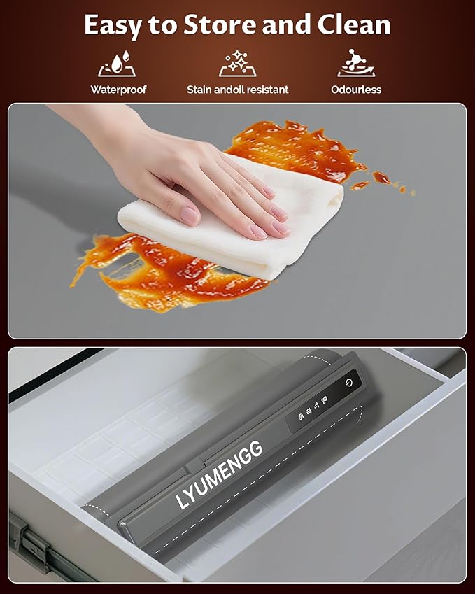 Warming Mat for Food,10s Rapid Warm Food Warming Mat,3-Temp Portable Food Warmer,Fast Heating BPA-Free Auto Shut Off Chafing Dishes For Buffet,Roll Up Food Warmers For Parties Buffet Grey