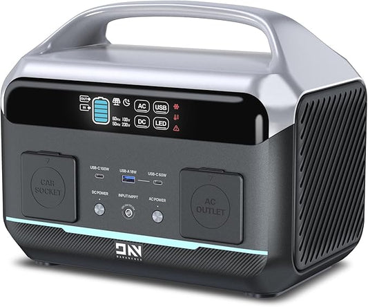 Portable Power Station 299Wh, DaranEner 600W(1200W Surge) Pure Sine Wave AC Outlets LiFePO4 Battery, <20 MS UPS/ 1.3 Hour Fast Charging, for Home Backup, Camping & RVs, Off-grid Power Outage, CPAP