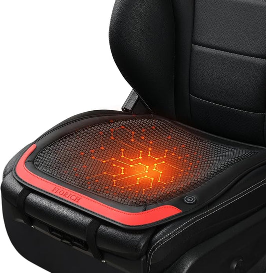 FLORICH Car Seat Cushion for Full Back and Seat Leather Winter Seat Cushion Pad for Driver or Passenger Seat