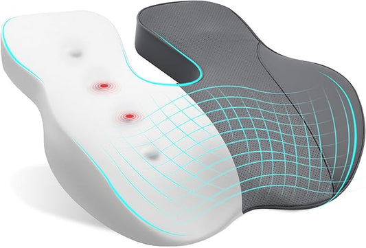 Car Seat Cushions for Driving Memory Foam Office Chair Seat Cushion Sciatica Pain Relief Pillow for Truck SUV