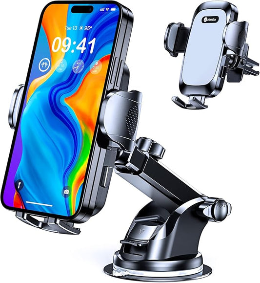 [2025 Stable Nano Suction Cup Phone Mount for Car Universal Hands-Free Suction Cell Phone Holder for Car Dashboard Air Vent Car Phone Holder Mount for Samsung iPhone 16 15 14 Plus Pro Max