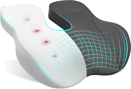 Car Seat Cushions for Driving Memory Foam Office Chair Seat Cushion Sciatica Pain Relief Pillow for Truck SUV