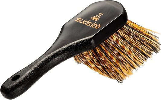 Suds Lab SB Wheel Spoke Tire Brush, Soft Bristle Wheel Cleaner Brush for Car, Truck, Motorcycle, Bike Cleaning and Detailing