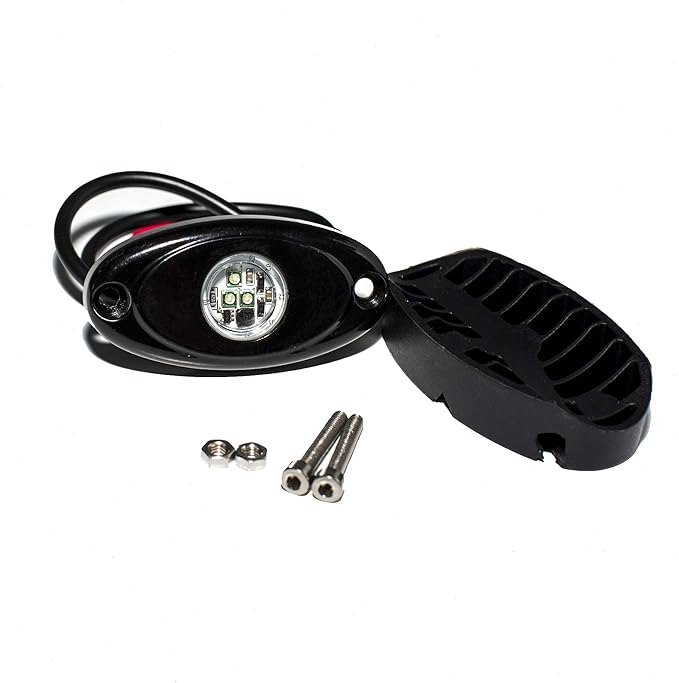 YONEDA 4 Pods Blue Rock Lights 6000K Ultra Bright LED Neon Underglow Light IP68 Waterproof for Trucks SUV UTV ATV RZR Car Boats Pickup Motorcycle