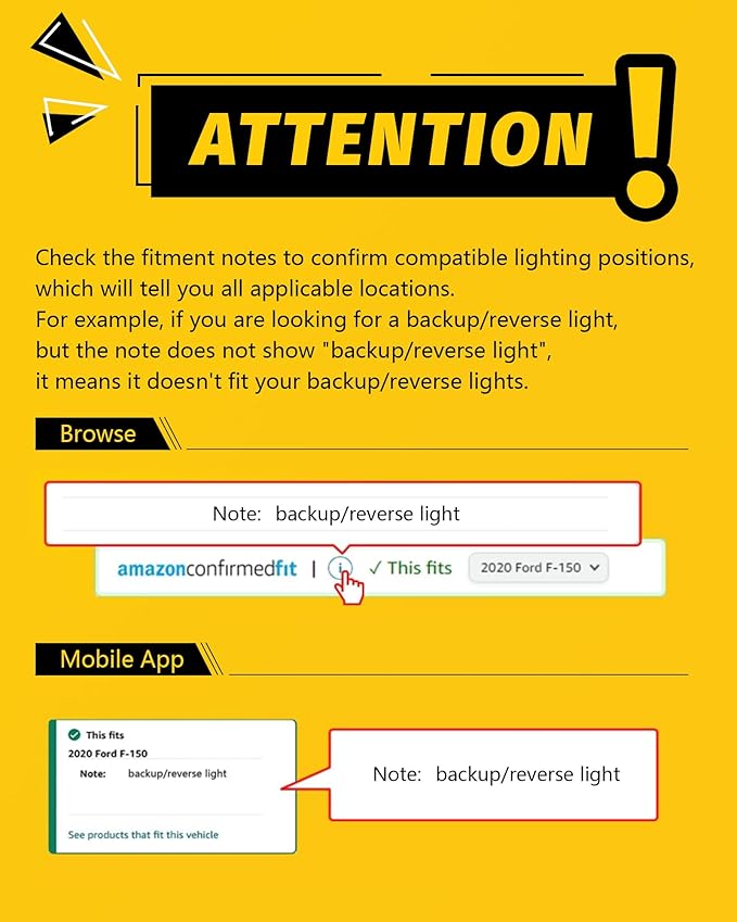 Yorkim 7440 LED Bulb White 7443 led reverse lights bulb with Projector 7441 W21W T20 led bulb Replacement Lamp for reverse lights backup lights blinker light turn signal lights tail lights, pack of 4