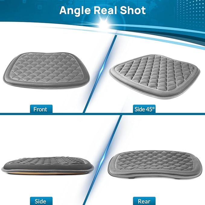 Big Ant Car Seat Cushion Memory Foam Car Seat Cushion Pad Soft Car Seat Cover for Most Car, Driver Seat,Truck Seat and Office Chair-Gray