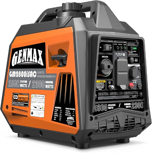 GENMAX Generator，EPA Compliant, Eco-Mode Feature, Ultra Lightweight for Backup Home Use & Camping