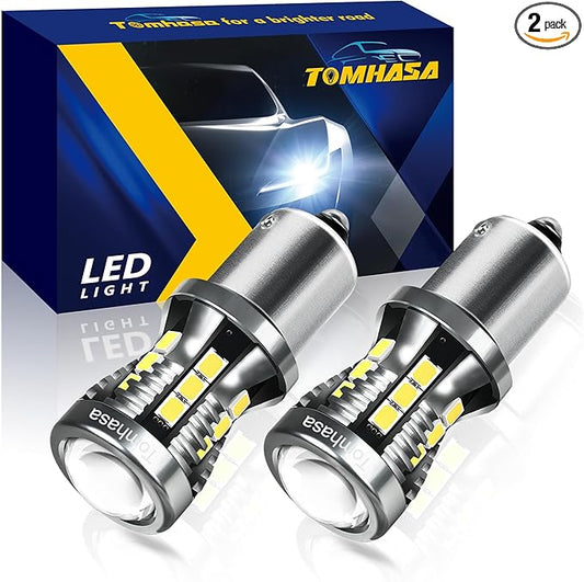 1156 LED Bulbs Backup Reverse Light, 6000K Bright White 1141 1003 7506 BA15S LED Replacement Bulbs for Backup Reverse Lights, Turn Signal Lights, Brake Blinker Lights, Pack of 2