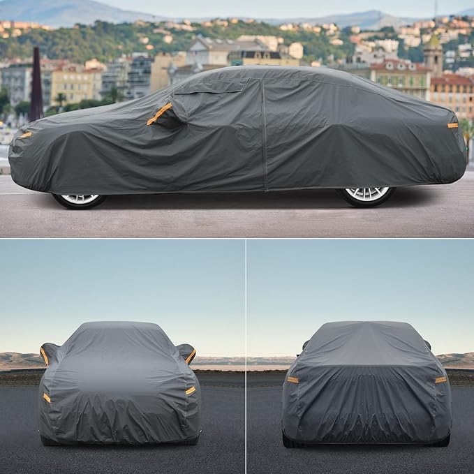 Premium Car Cover Custom Fit Porsche Macan (2014-2025), 16 Layers Heavy Duty Car Cover Waterproof All Weather with Zipper Door for Sun Rain Snow Dust Uv Protection