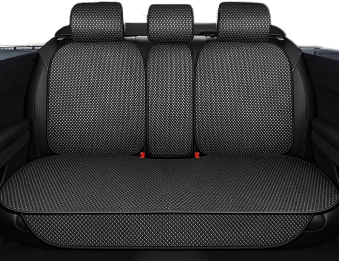 Auto Newer Luxury Breathable Rear Bench Car Seat Cover Fit Four Seasons, Back Seat Protector，Universal Rear of Car Seat Cushions,Universal Fit for 95% Cars,SUV,Pickup,Van（Rear Seat,Black
